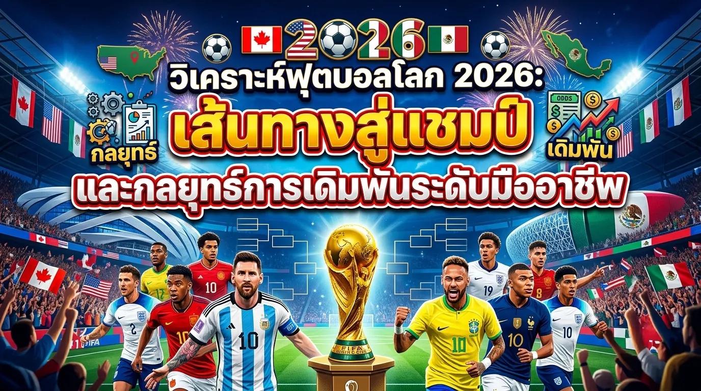 วิเคราะห์ฟุตบอลโลก 2026: เส้นทางสู่แชมป์และกลยุทธ์การเดิมพันระดับมืออาชีพ